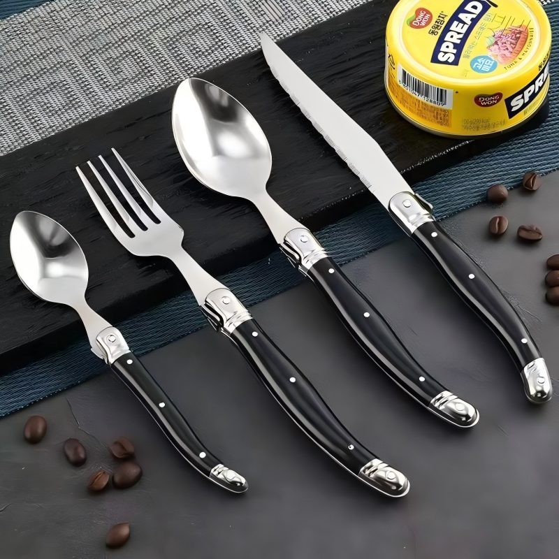 Commercial Kitchen Knives - 4-24個入り 8インチ ラギオール カトラリー ステーキナイフ フォーク
