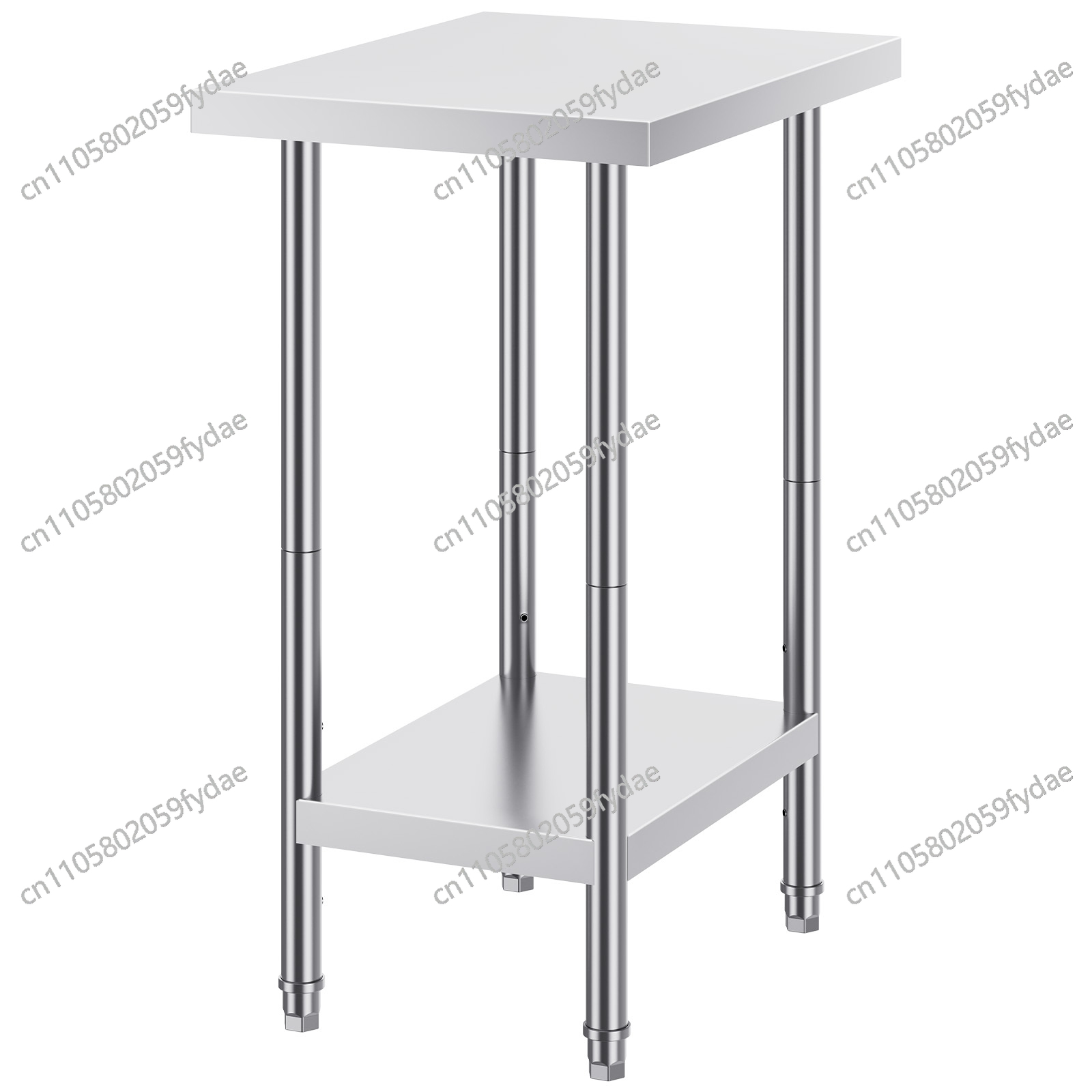 Commercial Kitchen Prep Table With Storage - ステンレス製の準備台、高耐荷重、下棚付き、業務用ワークステーション、キッチン、ガレージ、レストラン、裏庭用
