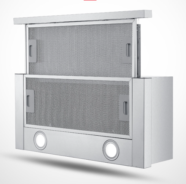 Commercial Kitchen Hood Cleaning - 900CFM高出力キッチンフード業務用 - ステンレス製レンジフード、熱自動洗浄システム内蔵、スリム隠蔽型フード