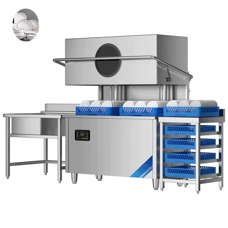 Commercial Kitchen Hoods - 業務用高速サイクル式フードウォッシャー、レストラン厨房向け工業用自動食器洗浄機
