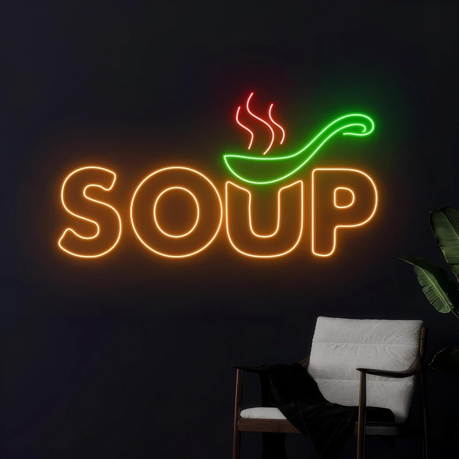 Commercial Kitchen Japanese - スープネオンサイン USB電源 フードショップ LEDライト 家庭用キッチン 日本料理店装飾