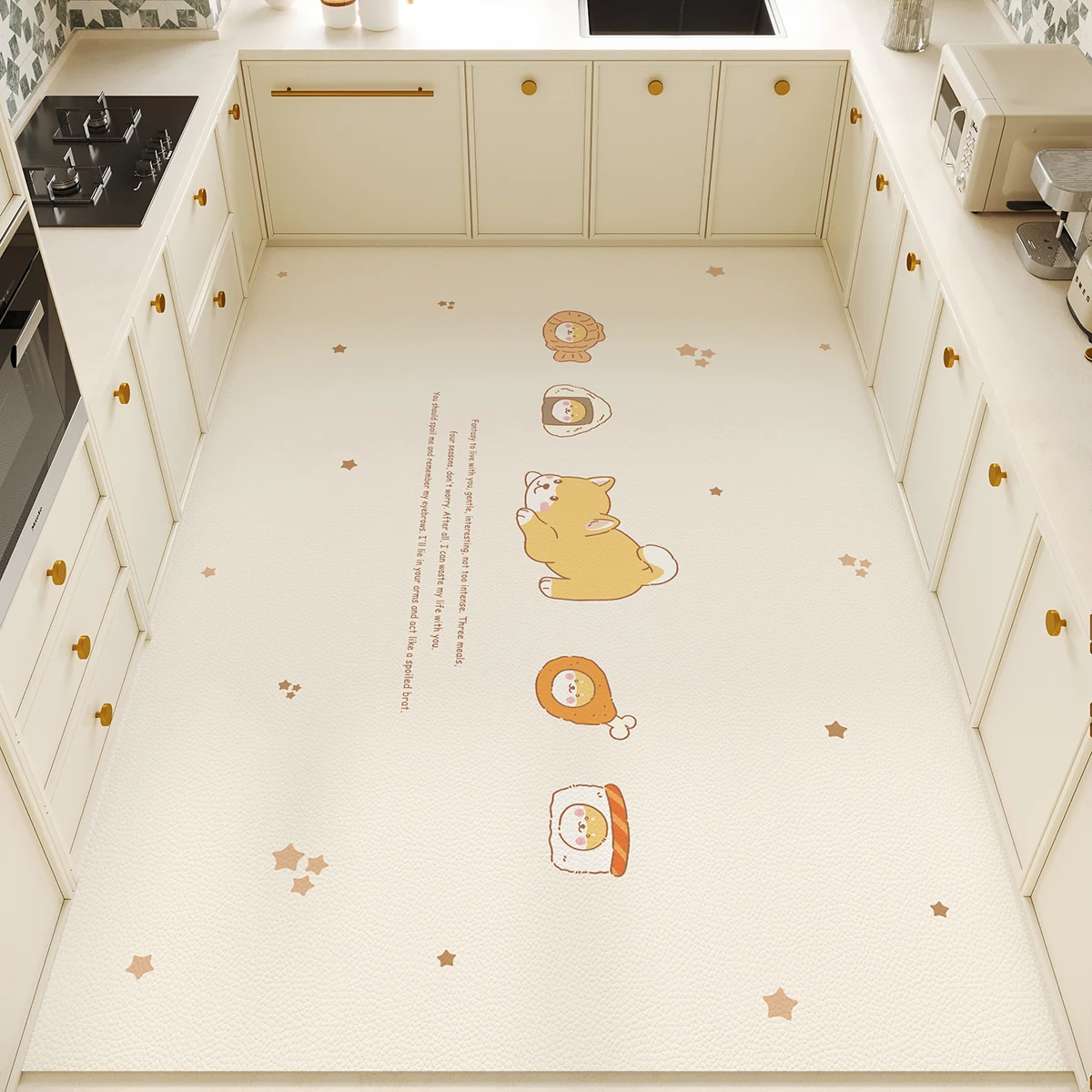 Commercial Kitchen Vinyl Flooring - PVCキッチンカーペット 防水 滑り止め フロアマット 油汚れ防止 ホームデコレーション