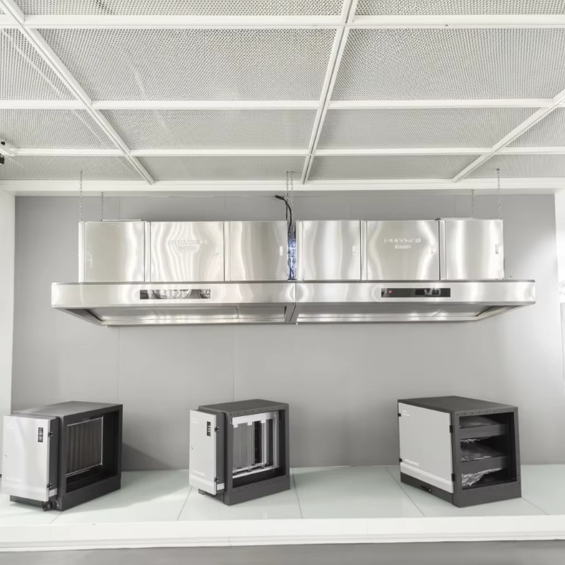 Commercial Kitchen Hoods - 業務用カスタマイズ可能な201ステンレス鋼98%キッチン排気レンジフード、静電フィルター換気システム付き