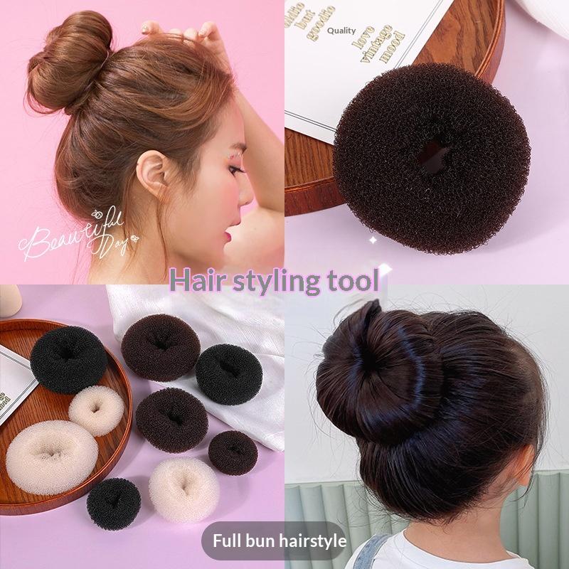 Donut Making Machine - 新しいフォームヘアバンメーカー、ドーナツバンフォーマー、スポンジヘアリング、シニヨンアップドゥツール、女性・女の子向けエレガントな大きなバンヘアアクセサリー、1個入り