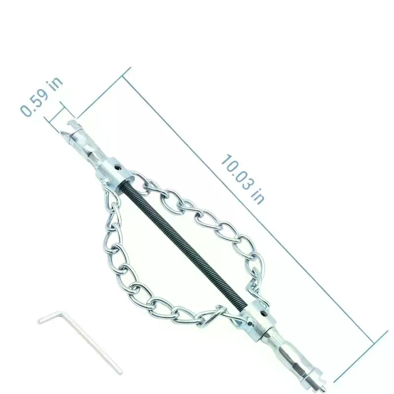 Commercial Kitchen Maintenance - フレックスシャフト下水道洗浄チェーン16MMデュアルプレミアムメタルチェーンパイプ洗浄ツール業務用厨房排水管メンテナンス用