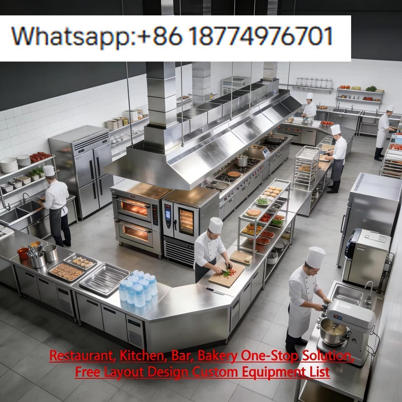Commercial Kitchen Layouts - KFC業務用ファストフード機器セット キッチンレイアウト設計 ハンバーガーグリル フライヤー グリドル 食器洗浄機