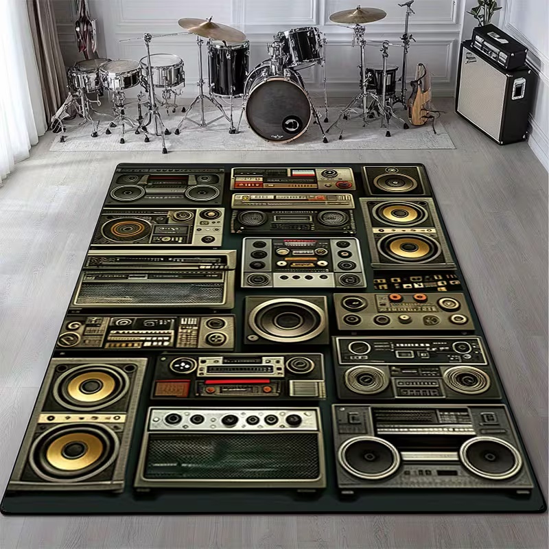 Commercial Kitchen Vinyl Flooring - クラシック音楽ヴィンテージビニールレコードカーペットラグリビングルームベッドルームソファキッチンバスルームノンスリップフロアマットキッチンラグ