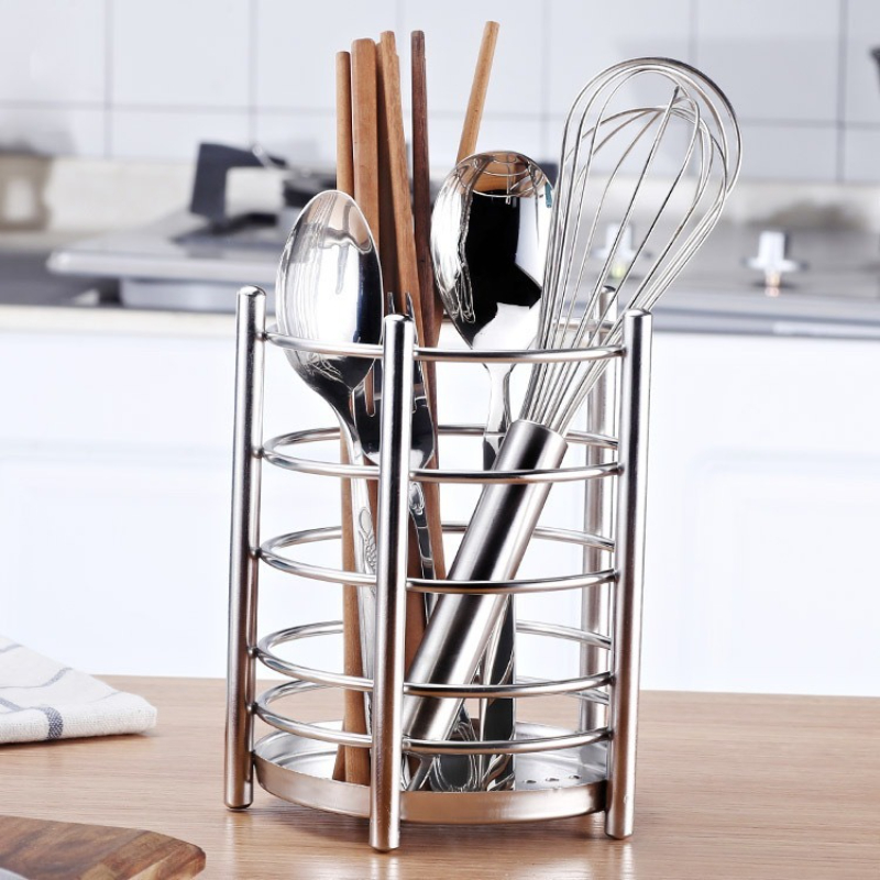 Commercial Kitchen Utensil Storage - 厚みのある箸立て 水切り可能なキッチン用品収納ラック 多用途箸オーガナイザーボックス 家庭用業務用キッチン