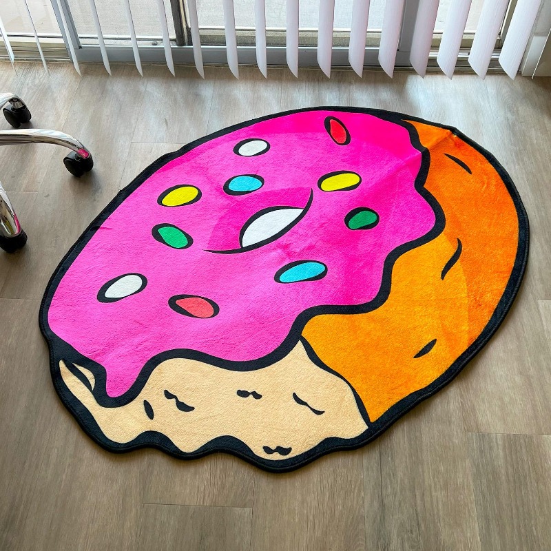 Donut Making Machine - VIKAMA ドーナツラグ 騒音軽減、洗える玄関廊下ドアマット寝室玄関マットベッドサイドラグ家の装飾