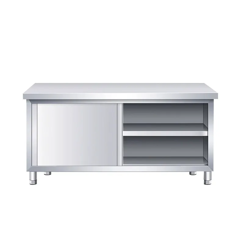 Commercial Kitchen Prep Table With Storage - バーカート ステンレス製 キッチンアイランドカート ヘビーデューティー プレップテーブル 業務用