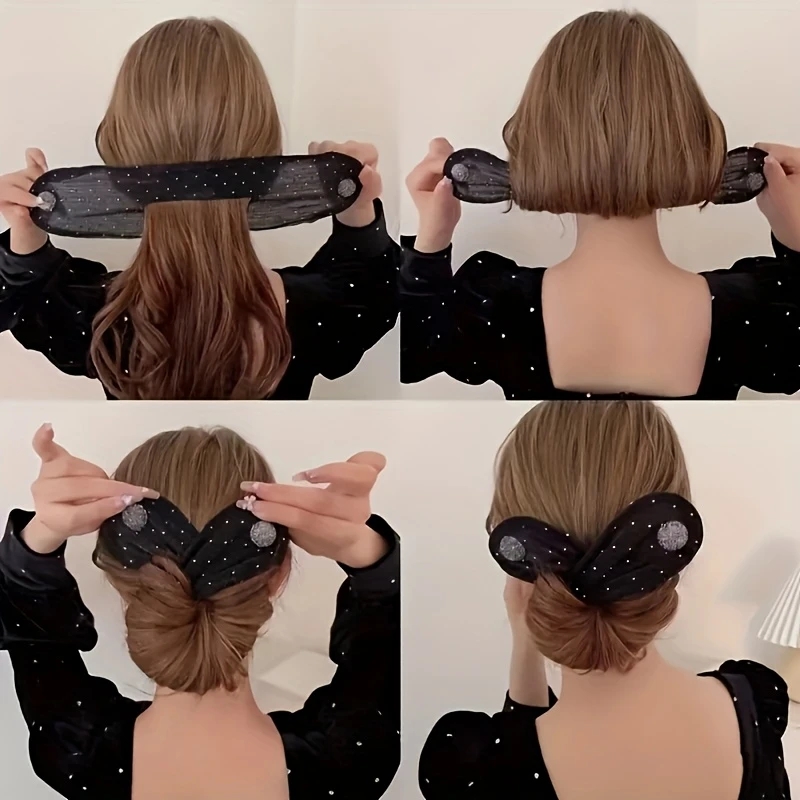 Donut Making Machine - 1個入り 怠惰な女性のための魔法のヘアクリップ フレンチツイスト ドーナツ型ヘアスタイリングツール 簡単アップスタイルや三つ編みに最適なスタイリッシュなヘアスタイリングツール