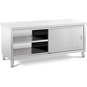 ステンレス製ワークベンチ、業務用キッチンテーブル、食品調理台 - Commercial Kitchen Prep Table With Storage のレビューと価格