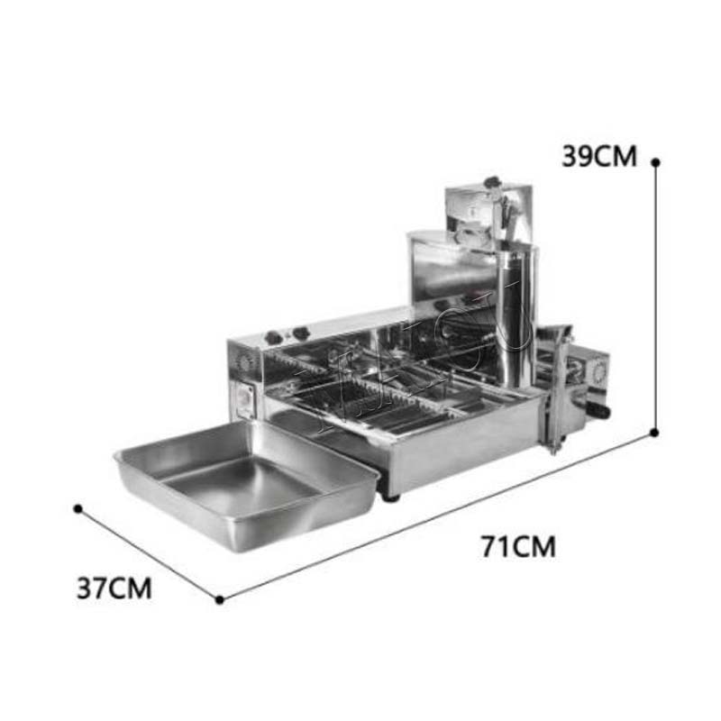 5.5L ホッパー商業 4 行自動ドーナツマシン 1800  - Donut Making Machine のレビューと価格