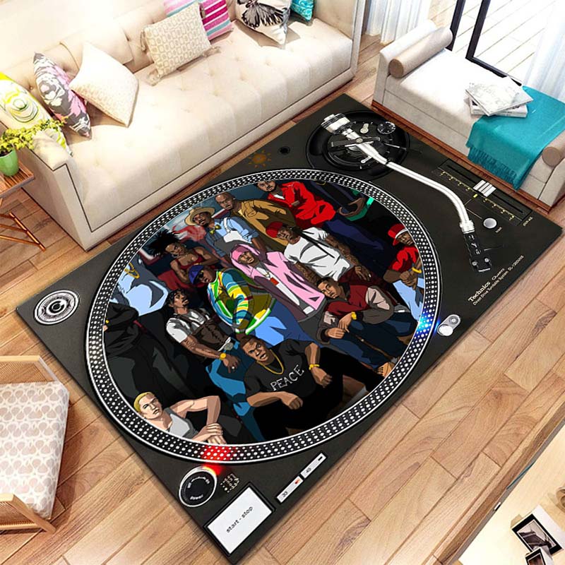 音楽ビニールディスクプレーヤーパターンラグカーペット寝室リビ - Commercial Kitchen Vinyl Flooring のレビューと価格