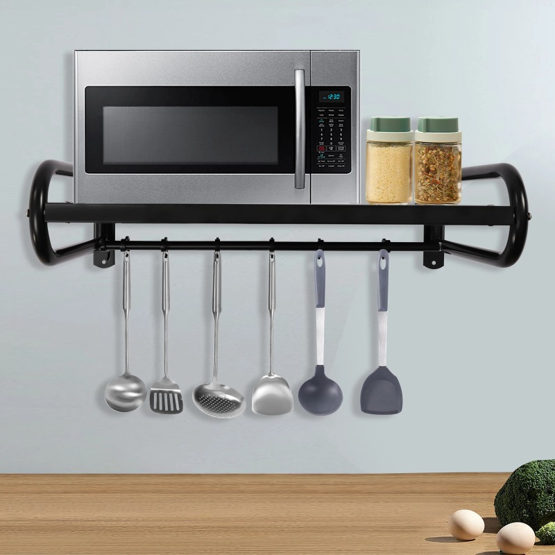 壁掛け式電子レンジラック、耐久性のある炭素鋼、キッチン整理用 - Commercial Kitchen Installation のレビューと価格