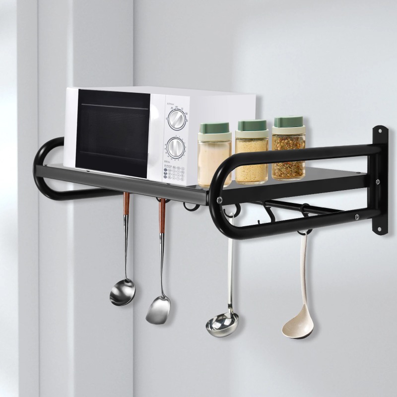 壁掛け式電子レンジラック、耐久性のある炭素鋼、キッチン整理用 - Commercial Kitchen Installation のレビューと価格