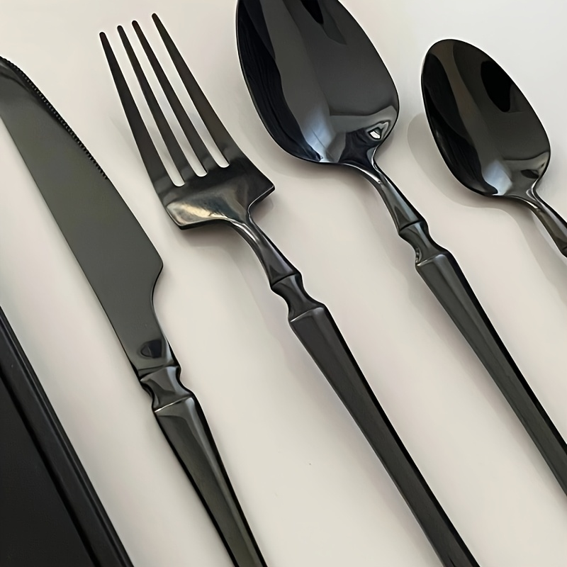 40/60ピース ブラックステンレス製カトラリーセット、鏡面 - Commercial Kitchen Knives のレビューと価格