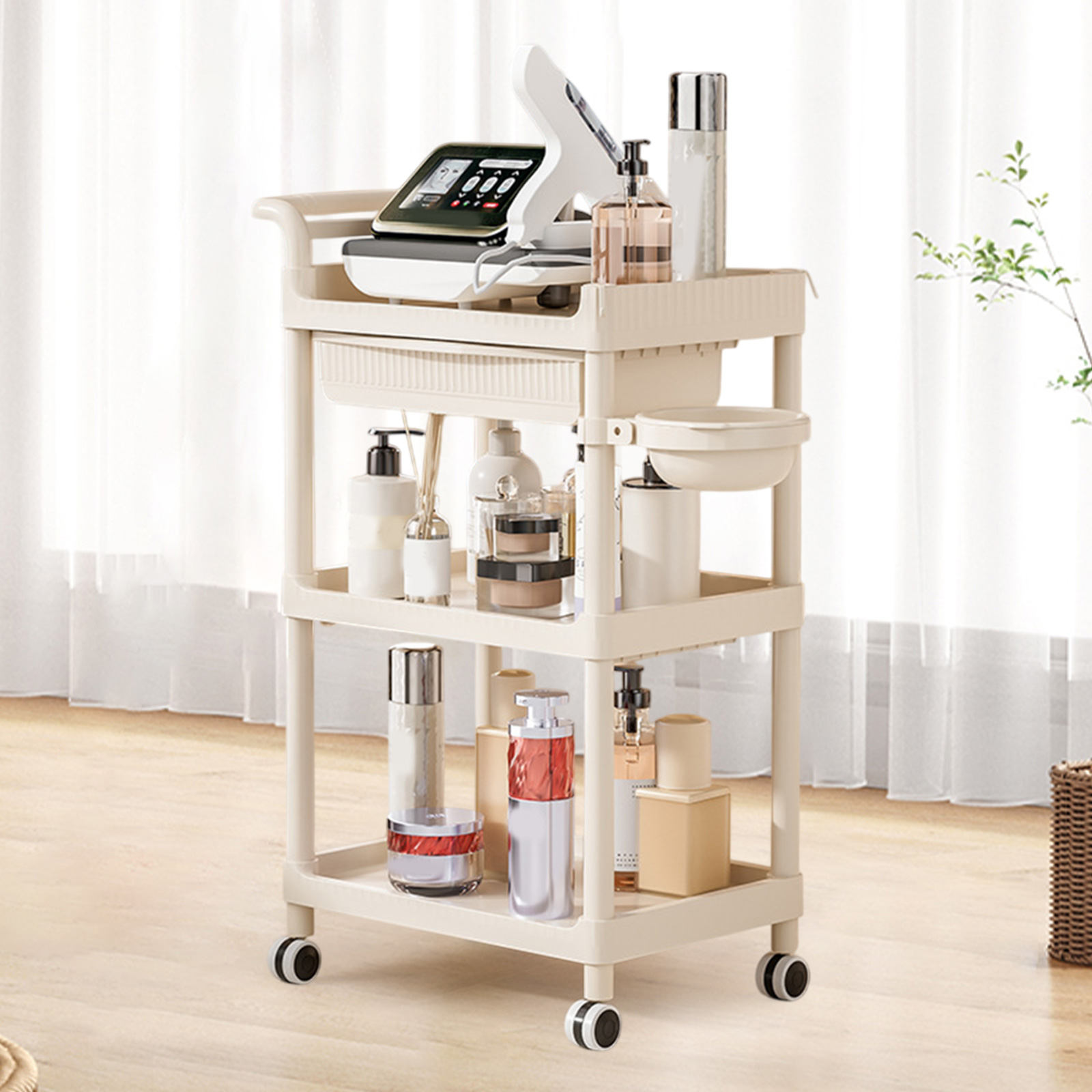 3 層トロリー美容院特別なスキン管理ハンドプッシュラックケア - Commercial Kitchen Management のレビューと価格