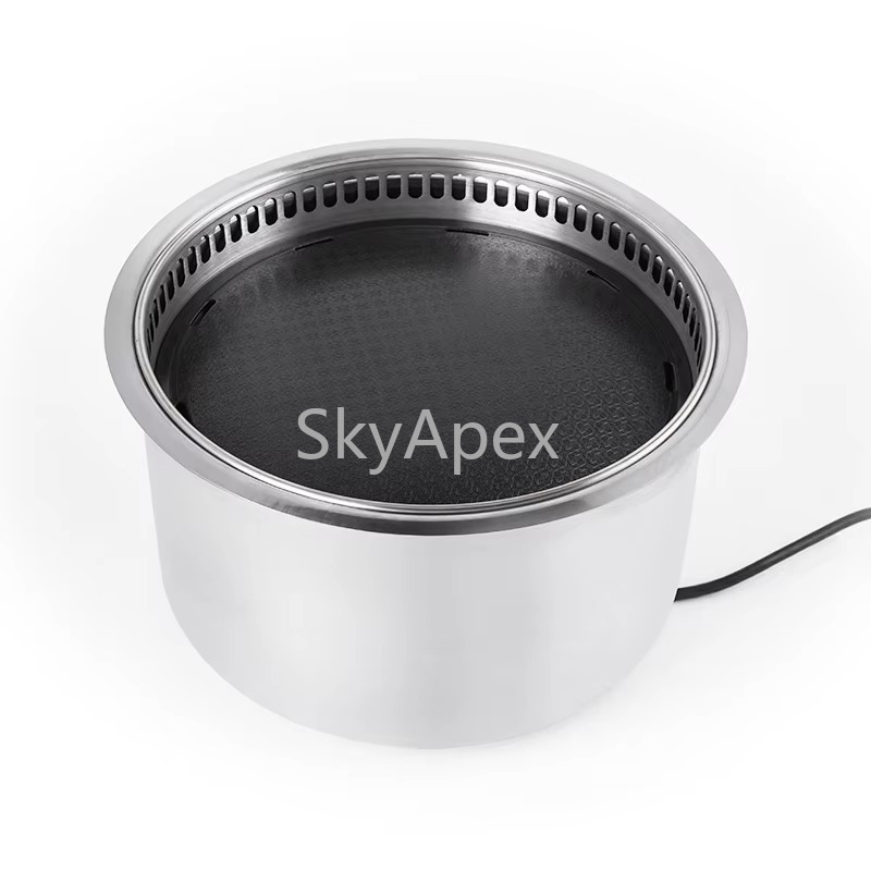 新型業務用1500W丸型電気BBQグリル、無煙、配管不要、急 - Commercial Kitchen Installation のレビューと価格