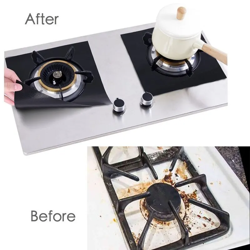 4 ピースガスストーブプロテクター調理器蓋ライナークリーニン - Commercial Kitchen Hood Cleaning のレビューと価格