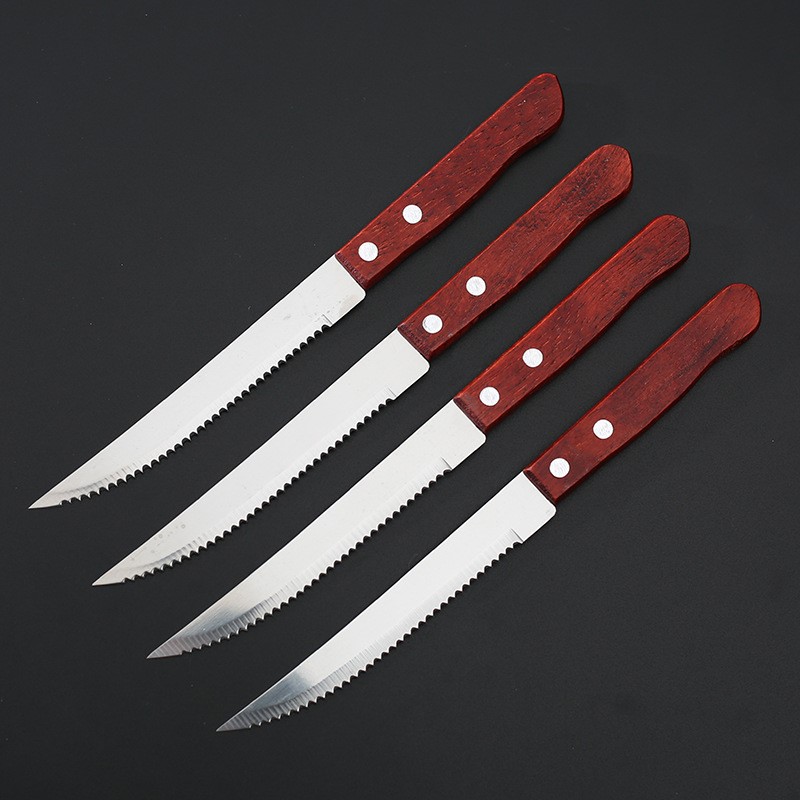 1-20 個ステンレス鋼ステーキナイフ木製ハンドルディナーシ - Commercial Kitchen Knives のレビューと価格