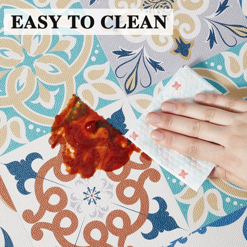 キッチンフロアマット防水滑り止めビニールカーペット洗濯不要消 - Commercial Kitchen Vinyl Flooring のレビューと価格