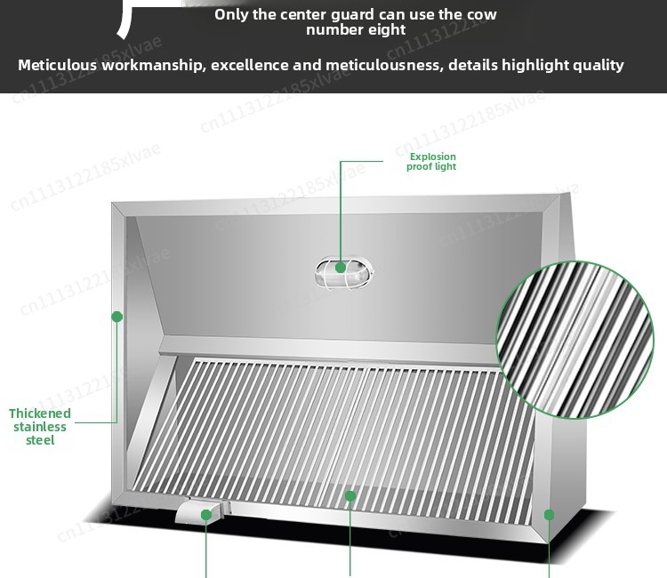 厚みのあるステンレス製フュームフード、強力な業務用レンジフー - Commercial Kitchen Hoods のレビューと価格