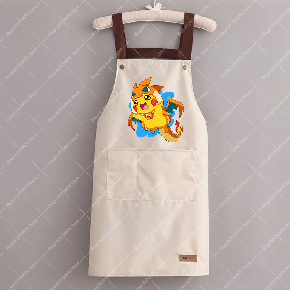 女性男性ファッションプリントエプロン漫画キッチン用品ヒトカゲ - Commercial Kitchen Items のレビューと価格