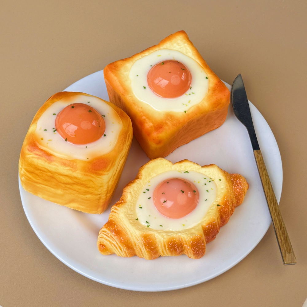 リアルな卵トースト＆クロワッサンパンモデル人工食品装飾品家庭 - Commercial Kitchen Layouts のレビューと価格
