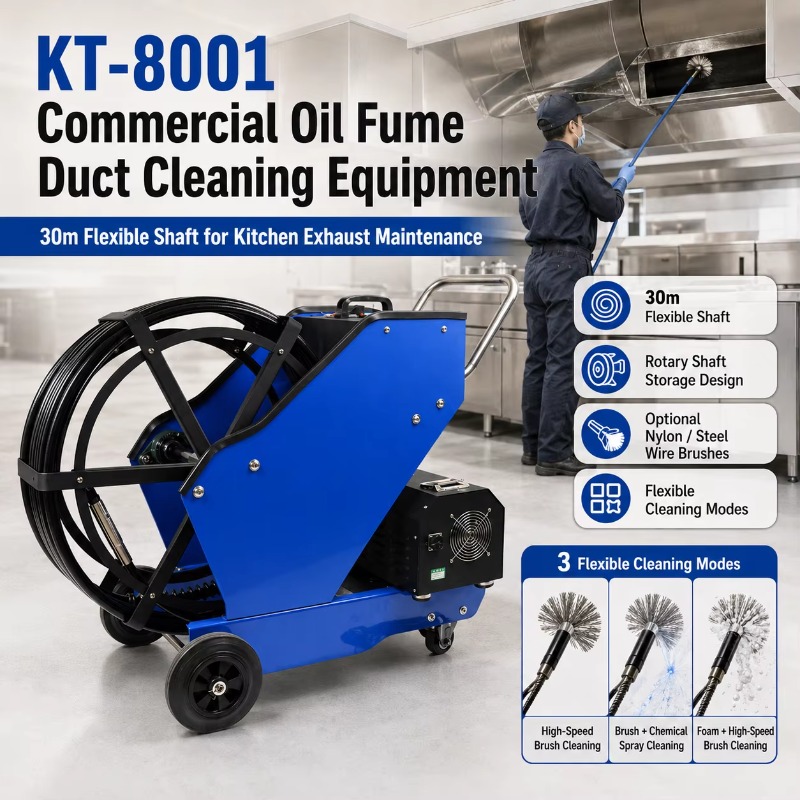 KT-8001 業務用油煙ダクト清掃装置 30mフレキシブル - Commercial Kitchen Maintenance のレビューと価格