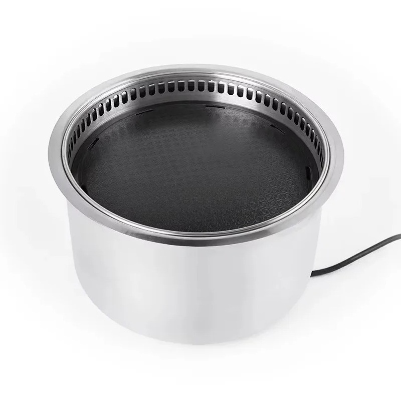 新型業務用1500W丸型電気BBQグリル、無煙、配管不要、急 - Commercial Kitchen Installation のレビューと価格