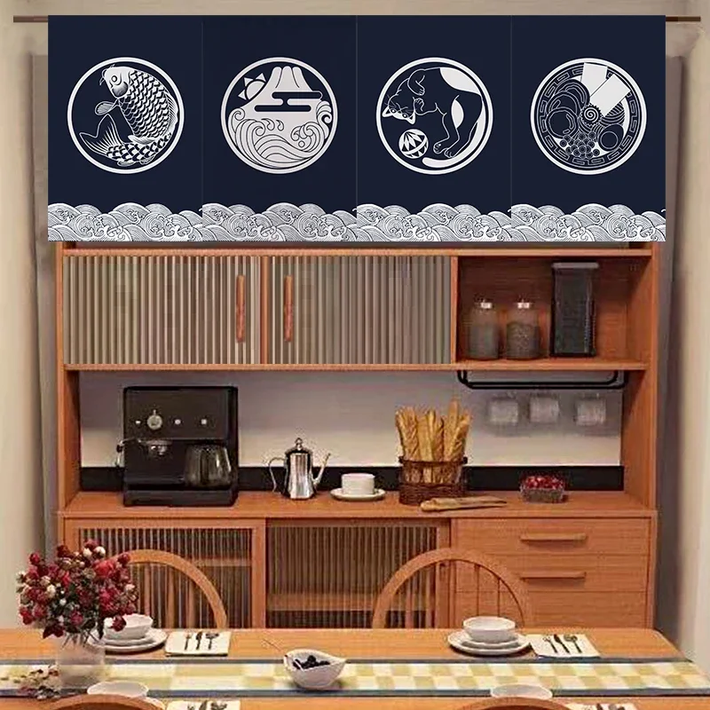日本の装飾的な吊り下げカーテン,短いカーテン,キッチン,居間 - Commercial Kitchen Japanese のレビューと価格