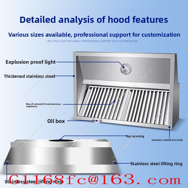 業務用厨房、土製コンロ、大風量カバー用ステンレス製排気フード - Commercial Kitchen Hoods のレビューと価格