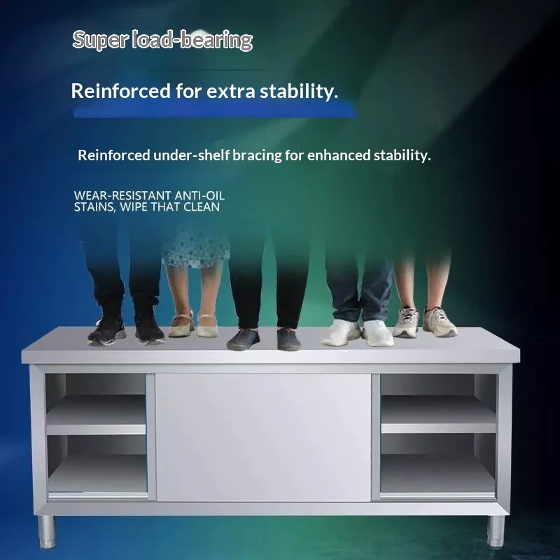 バーカート ステンレス製 キッチンアイランドカート ヘビーデ - Commercial Kitchen Prep Table With Storage のレビューと価格
