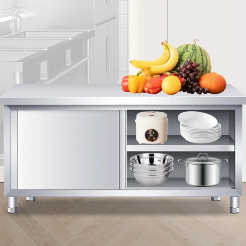 バーカート ステンレス製 キッチンアイランドカート ヘビーデ - Commercial Kitchen Prep Table With Storage のレビューと価格